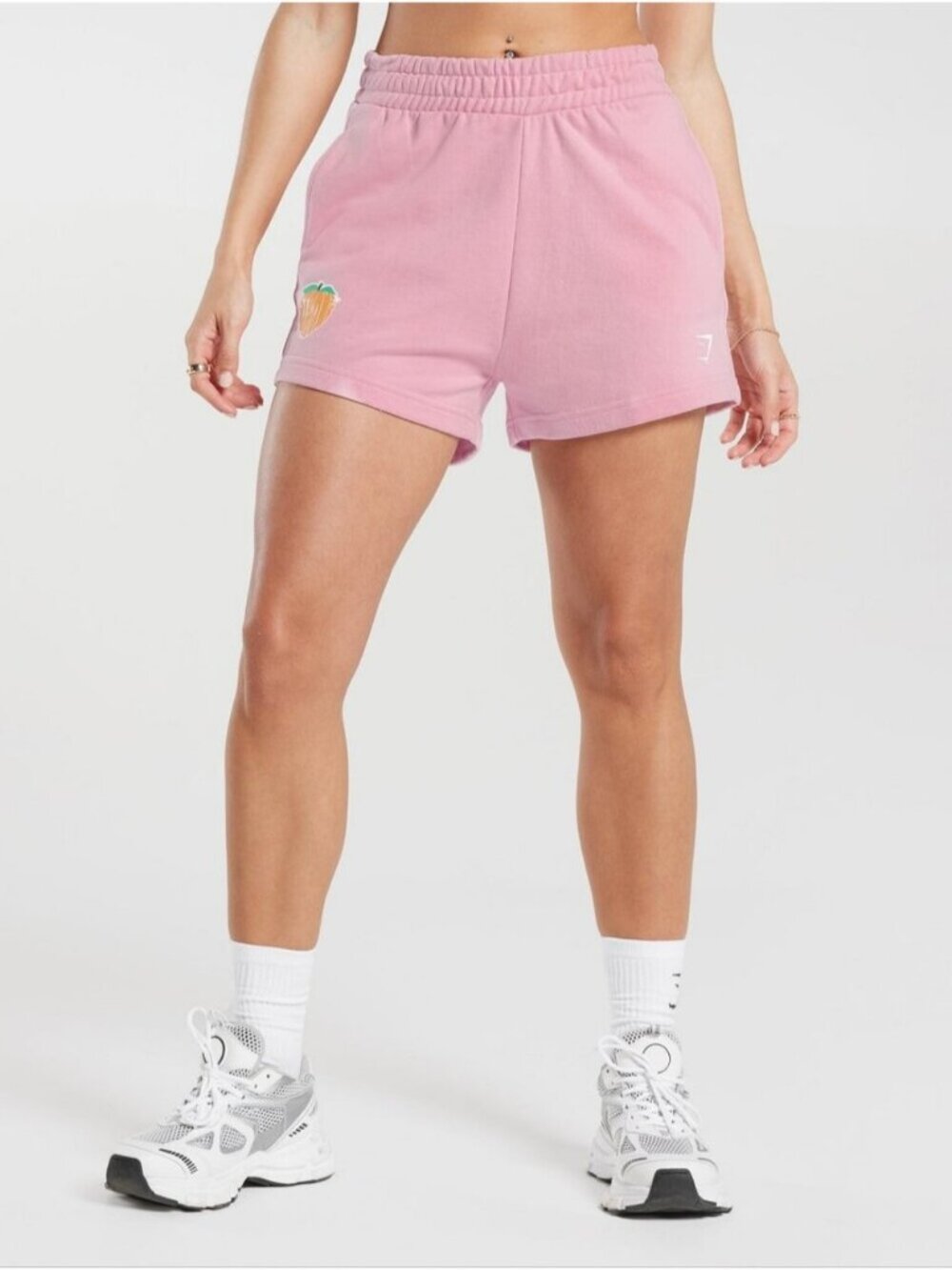 Gymshark Strong Peach Graphic Shorts Pink Size Small